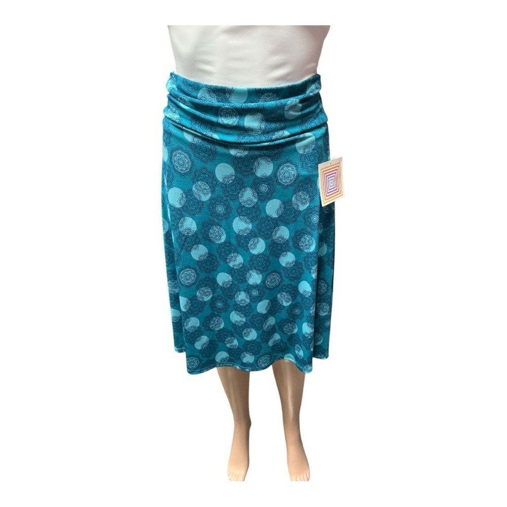 LuLaRoe - NWT - Azure  Teal Floral Midi Skirt